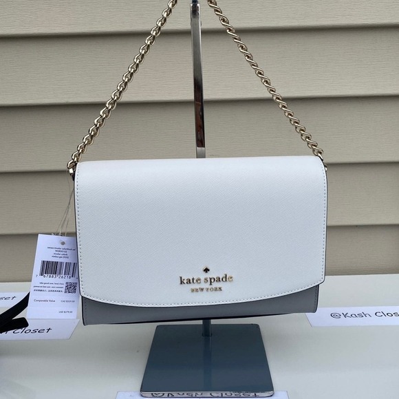 Kate Spade Carson Crossbody Purse Convertible Shoulder Bag Nimbus Grey - Picture 11 of 12